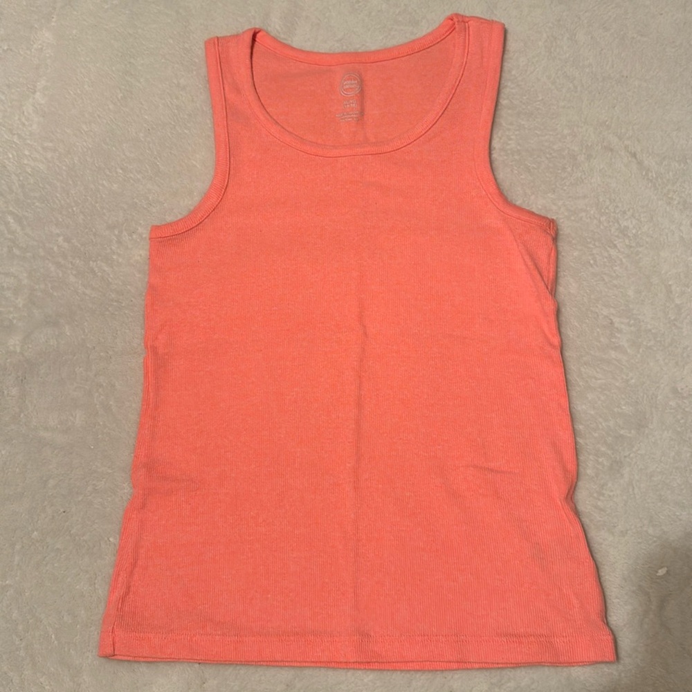 💗 Orange Ribbed Tank Top